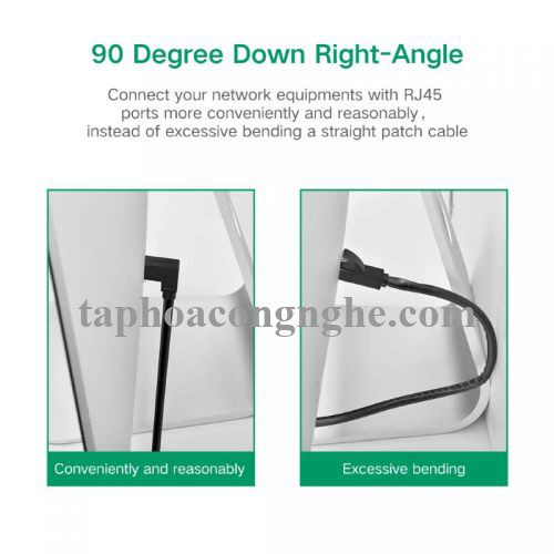 Ugreen 30835 3M màu Đen Cáp mạng CAT6 UTP 90 độ NW115 30030835